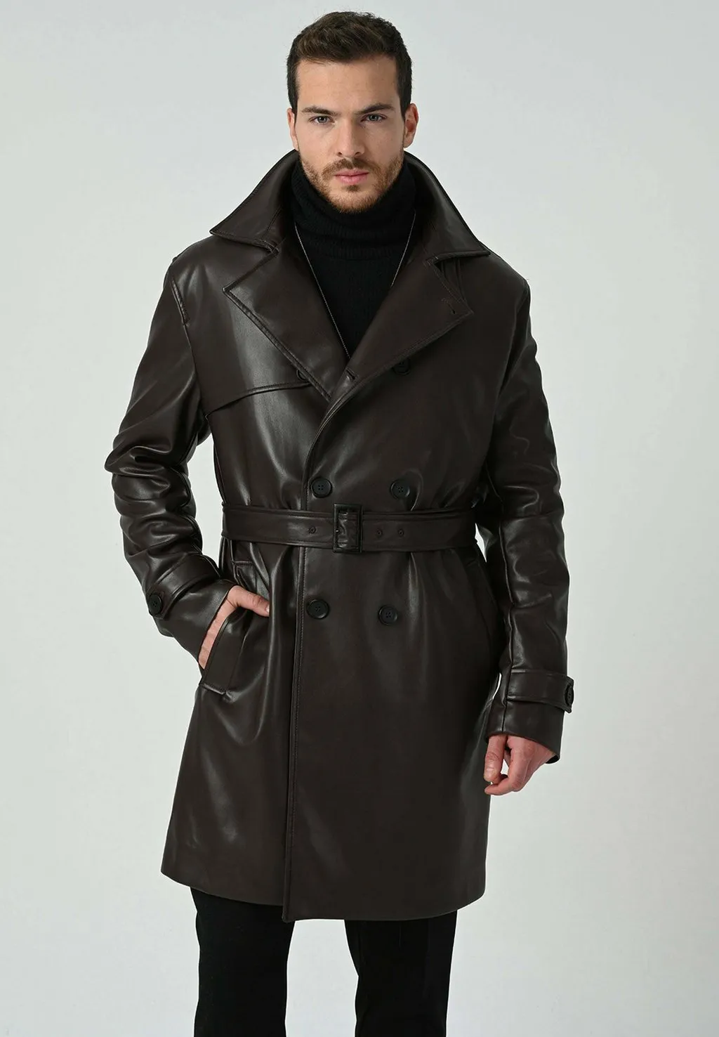 Antioch trench coat, brown