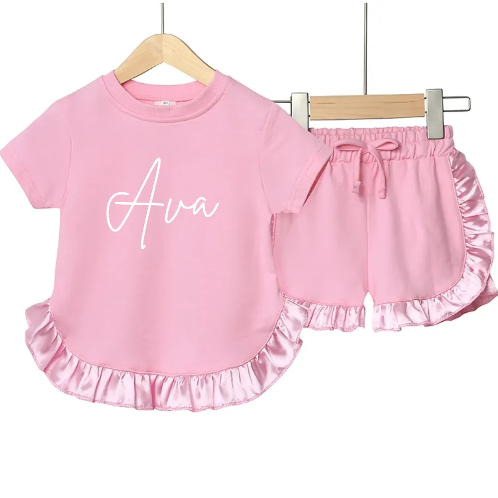 Aruba Personalised Frill Tee & Short Set