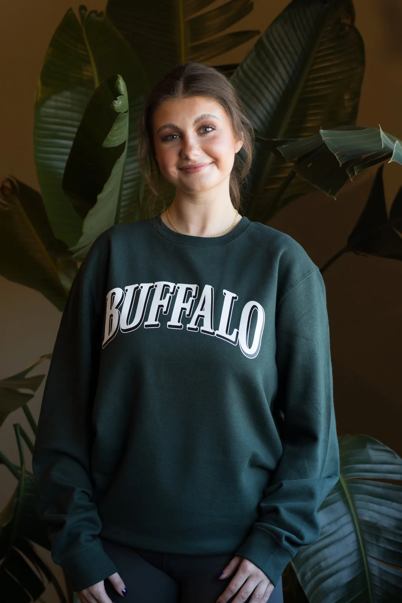 Buffalo Collegiate Style Forest Green Crewneck