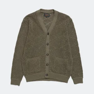 Cardigan Argyle Mesh - Olive