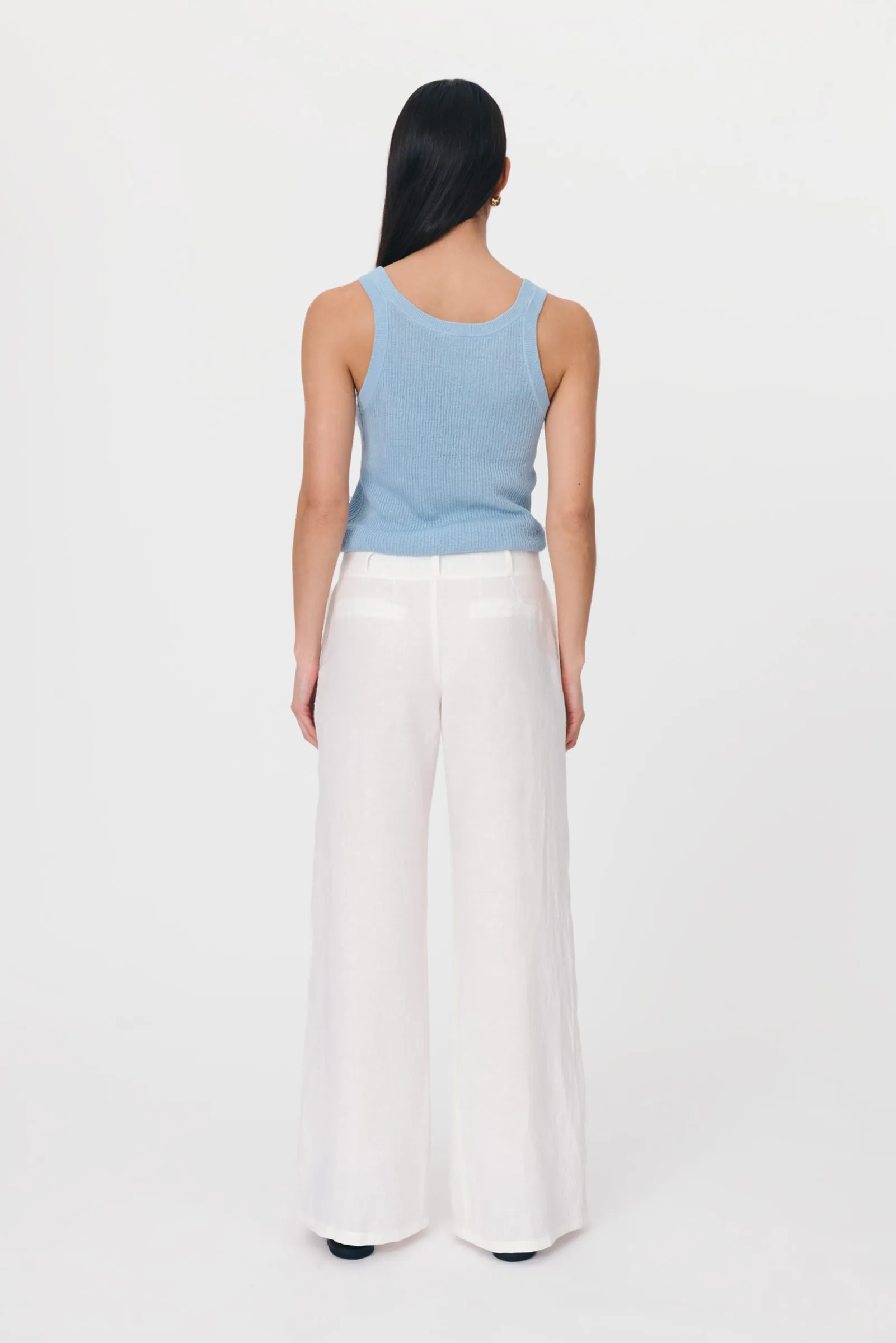 Carlotta Linen Wide Leg Pants - Bone