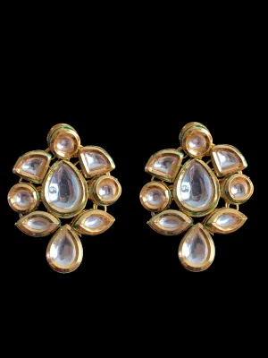 ET56 gold plated high quality kundan studs ( READY TO SHIP)