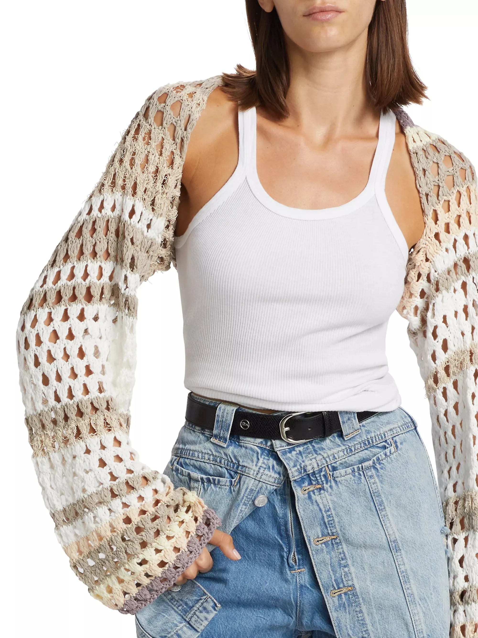 Free People Gia Crochet Shrug