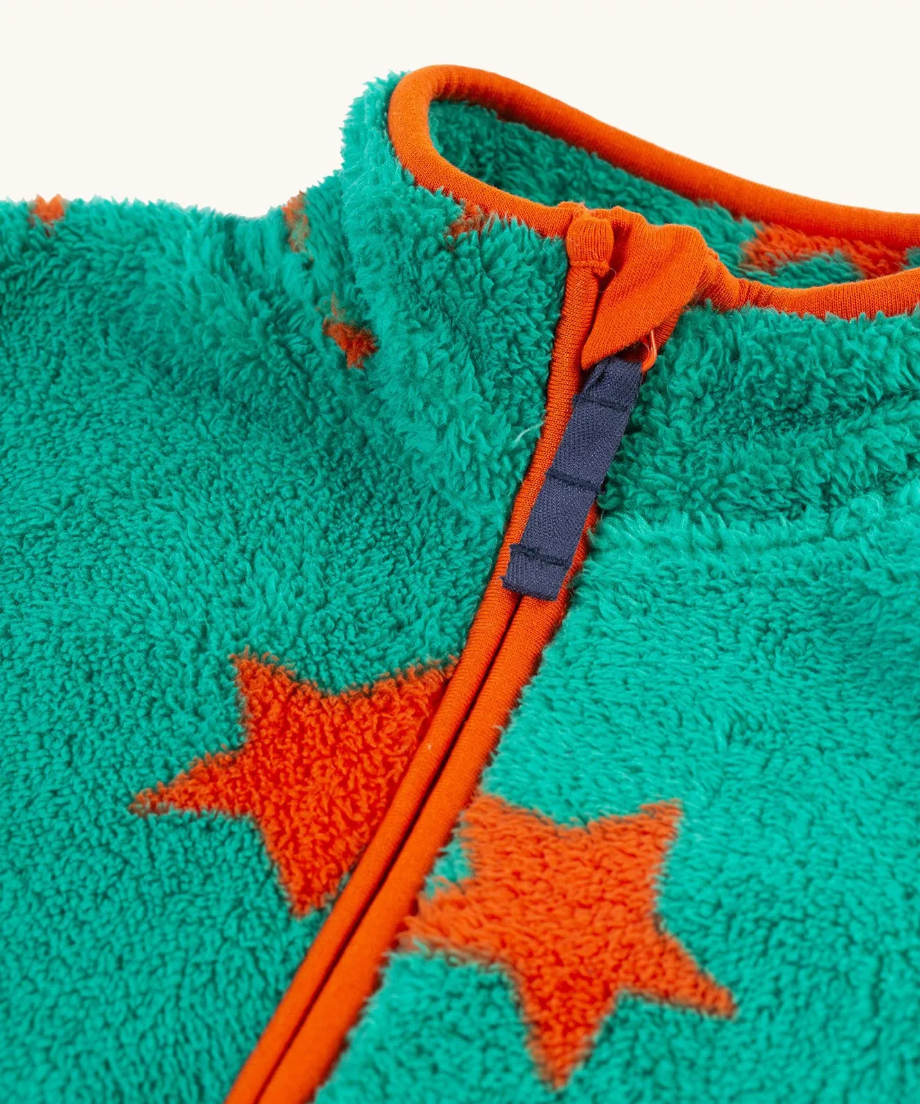 Frugi Zipped Ted Fleece Jacket - Bonfire Stars