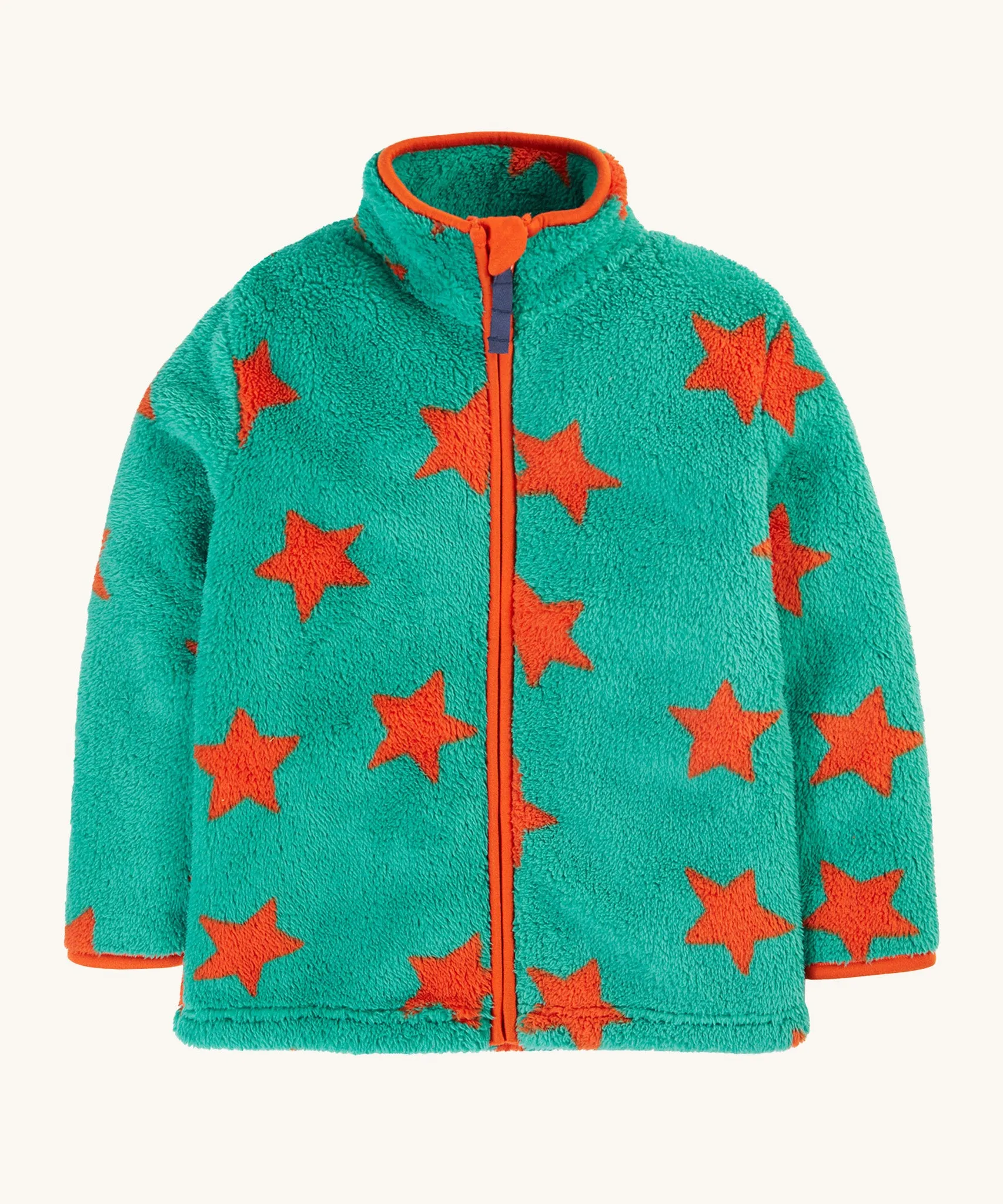 Frugi Zipped Ted Fleece Jacket - Bonfire Stars