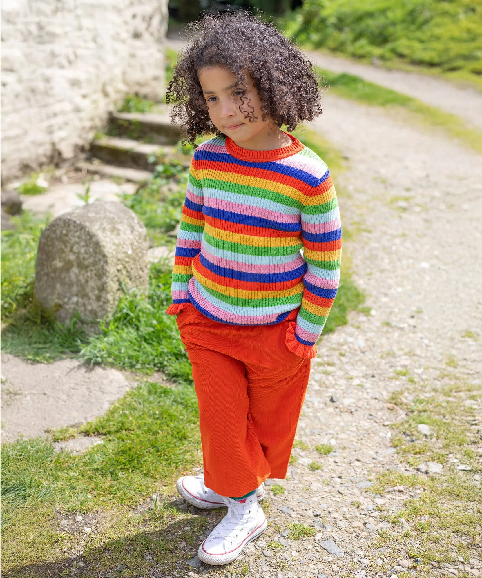 Frugi Zoe Knitted Jumper - Retro Stripe