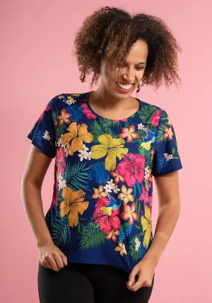 Lusia Tropical Print Top