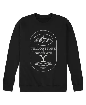 Men's fleece sweatshirt with yellowstone y logo and arrows AIRWAVES, black