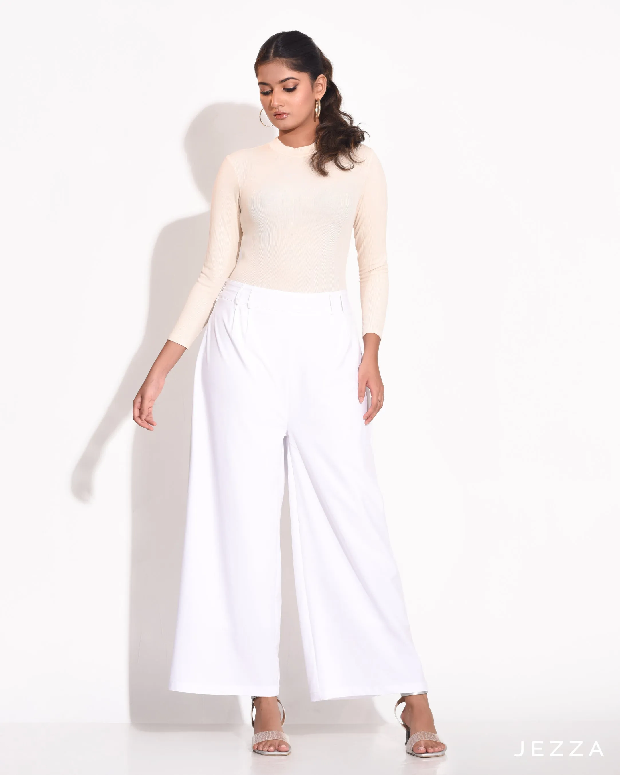 Mid-Rise Elasticated Waist Pants 58771