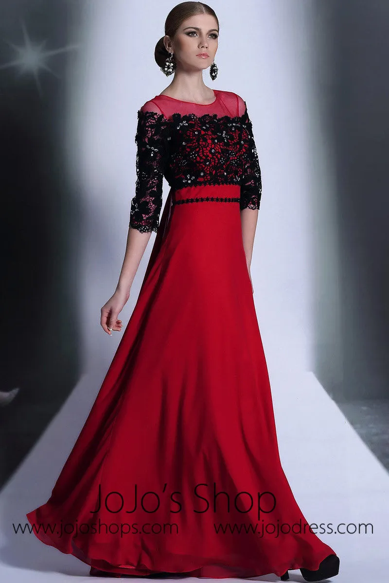 Red And Black Formal Prom Evening Dress DQ831062