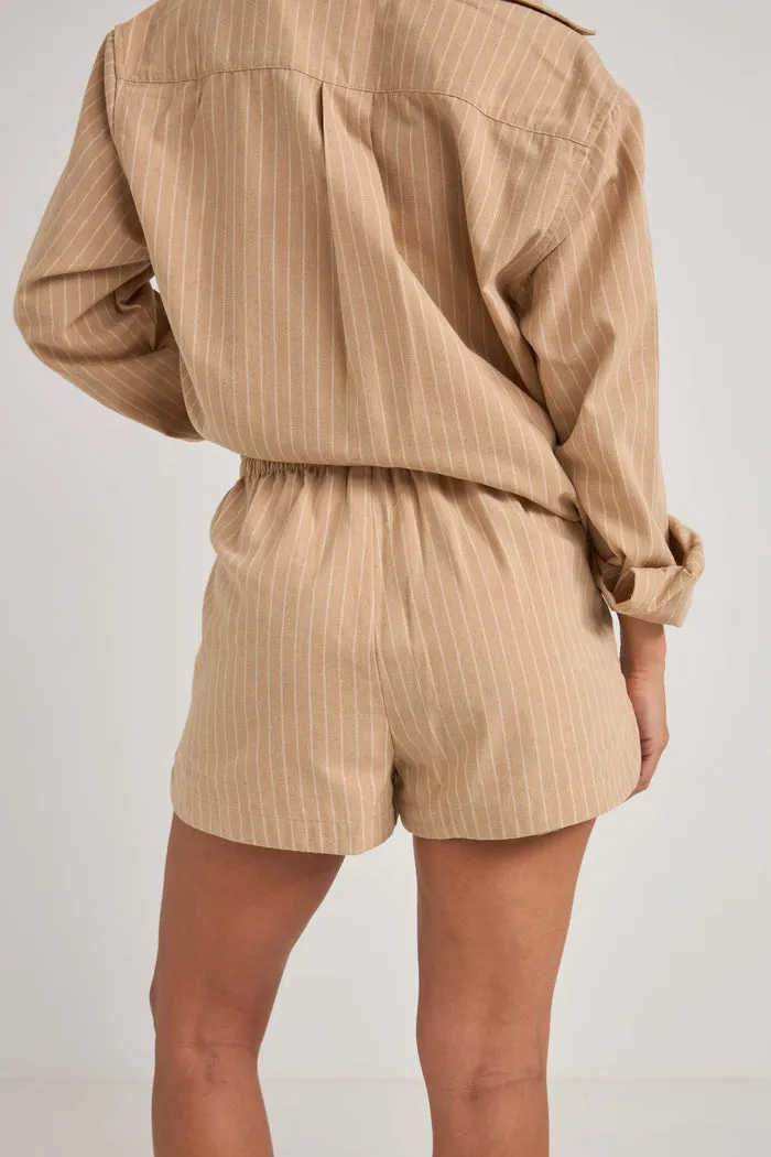 Rhythm Byron Striped Short - NATURAL