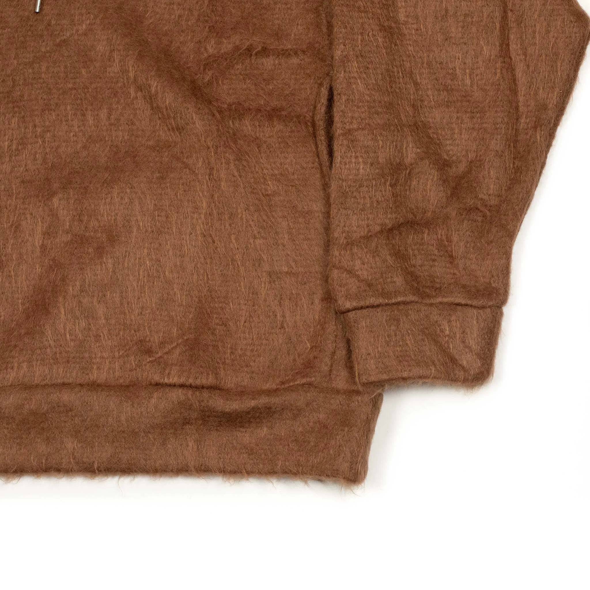 Heres an optimized product title with modifiers for the e-commerce listing:

Cozy Caramel Brown Shaggy Fleece Hoodie for Men and Women