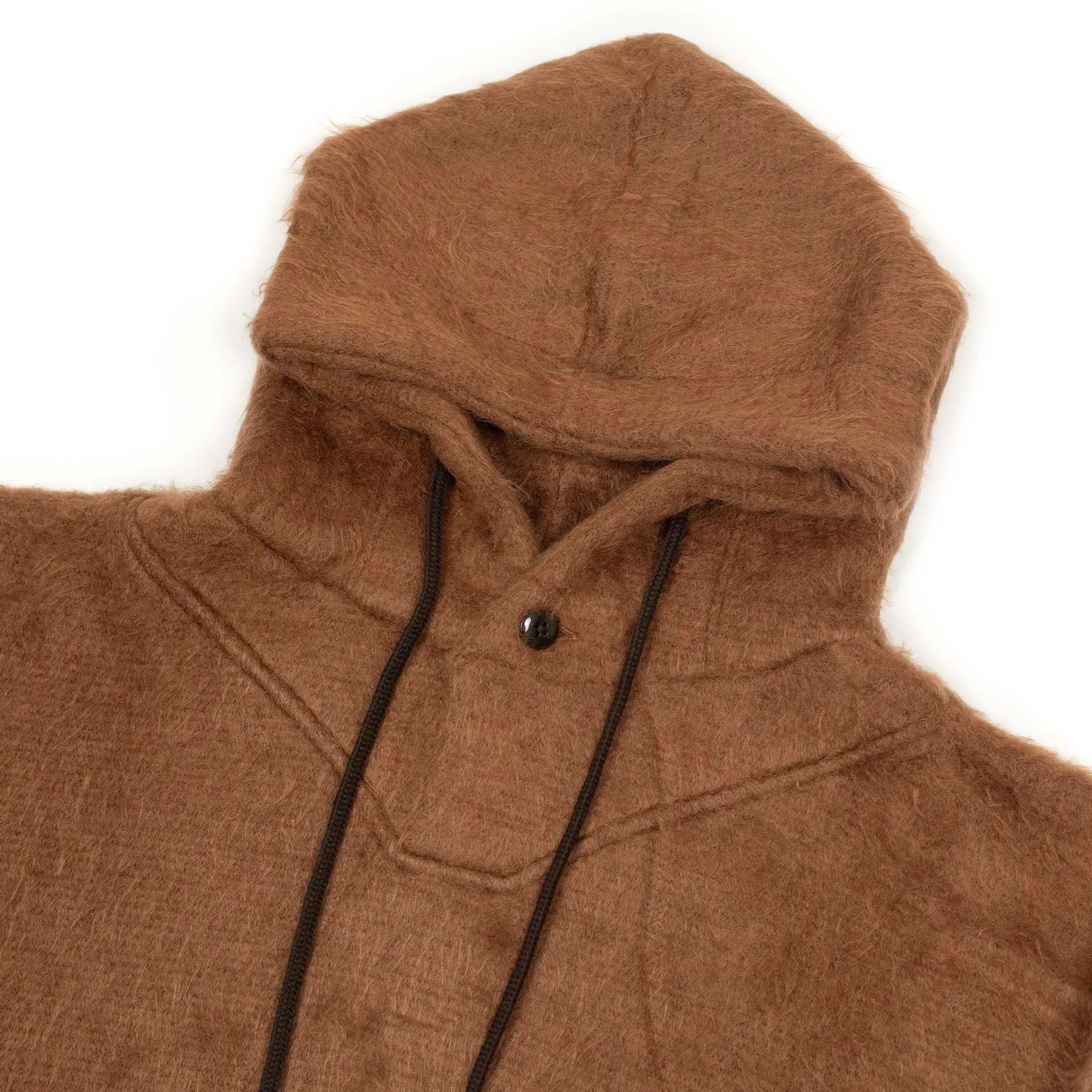 Heres an optimized product title with modifiers for the e-commerce listing:

Cozy Caramel Brown Shaggy Fleece Hoodie for Men and Women