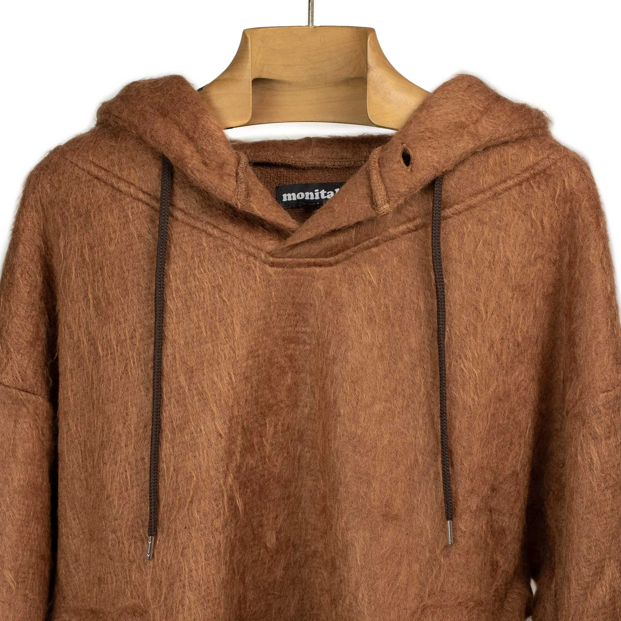 Heres an optimized product title with modifiers for the e-commerce listing:

Cozy Caramel Brown Shaggy Fleece Hoodie for Men and Women