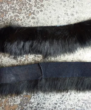 Vintage Rabbit Fur Trim - Black 1.5"