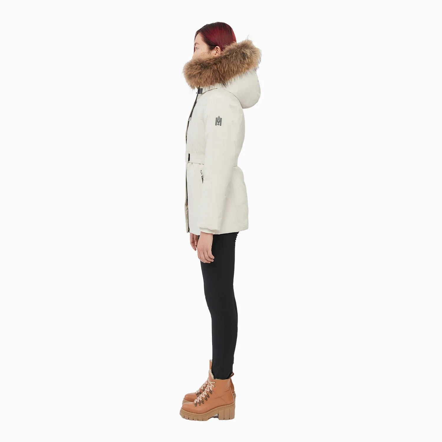 Women's JENI 2-in-1 Down Parka with Removable Bib And Natural Fur Jacket