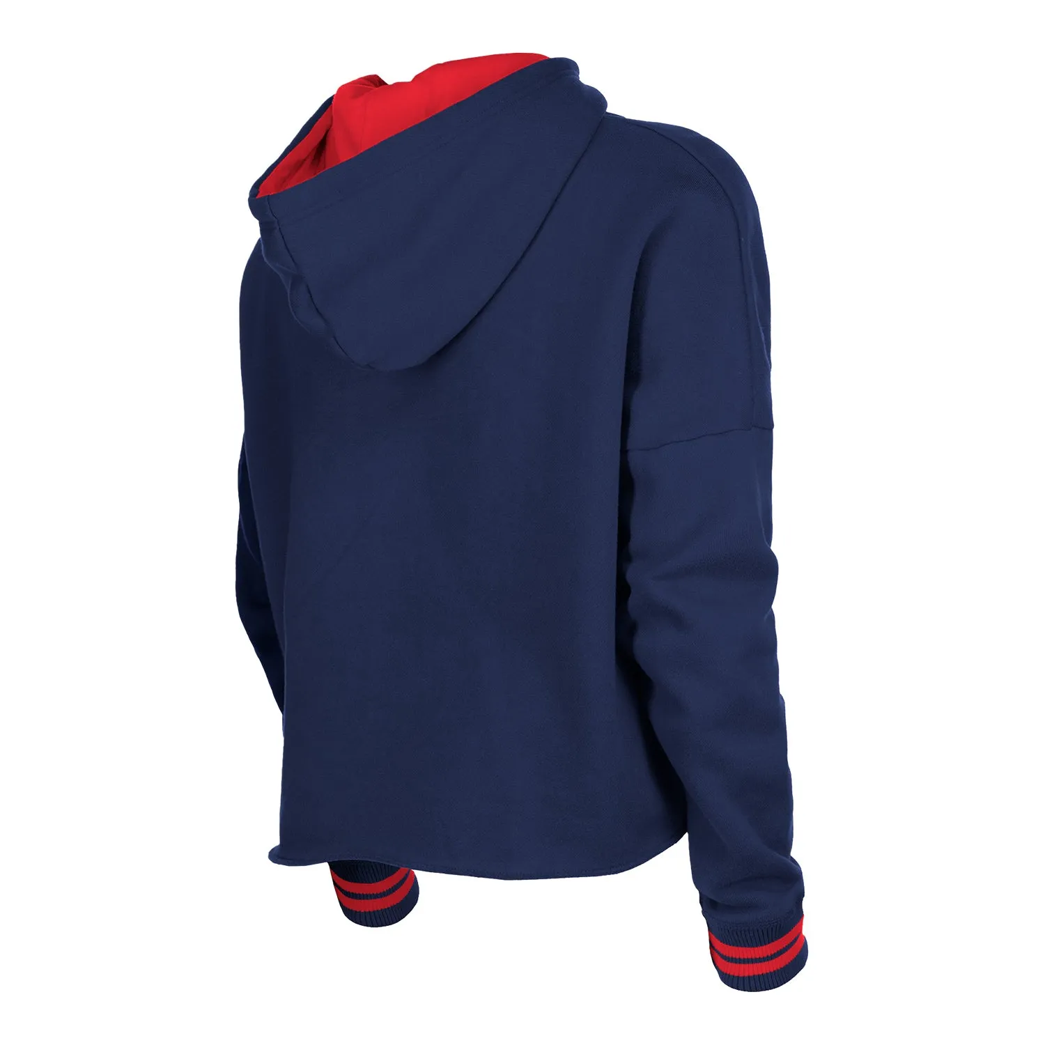 Women's New Era USWNT Fleece Cropped Navy Hoodie