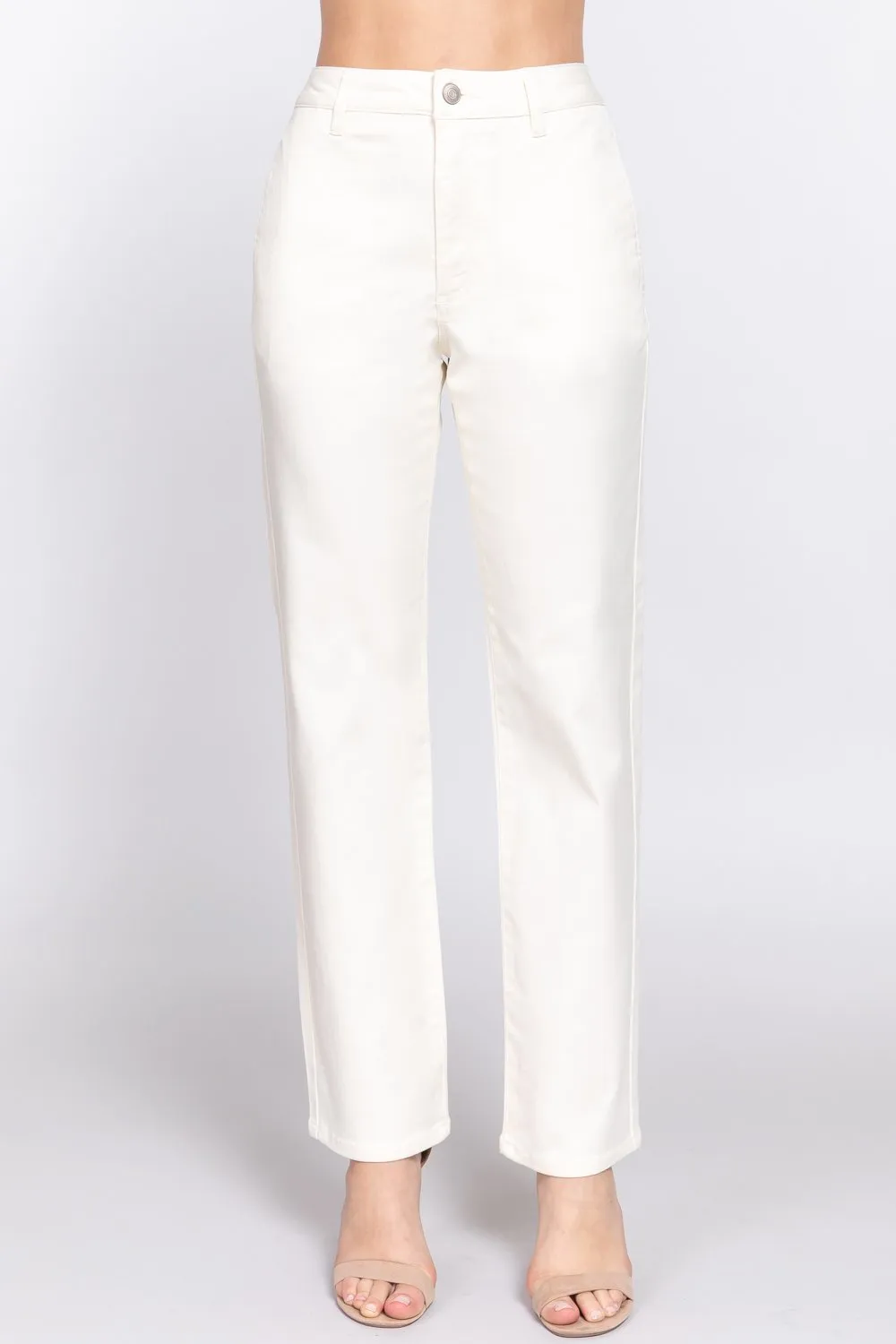 Women's Straight fit twill long pants