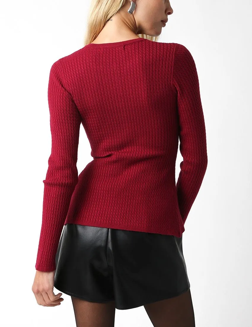 Wren Cashmere Blend Rib Sweater